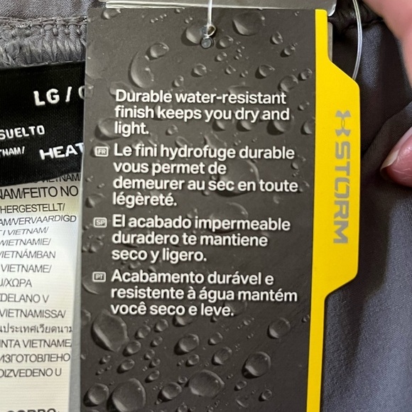 NWT Under Armour Men's Storm Grey Athletic Pants Size Large Water Resistant - Picture 12 of 14